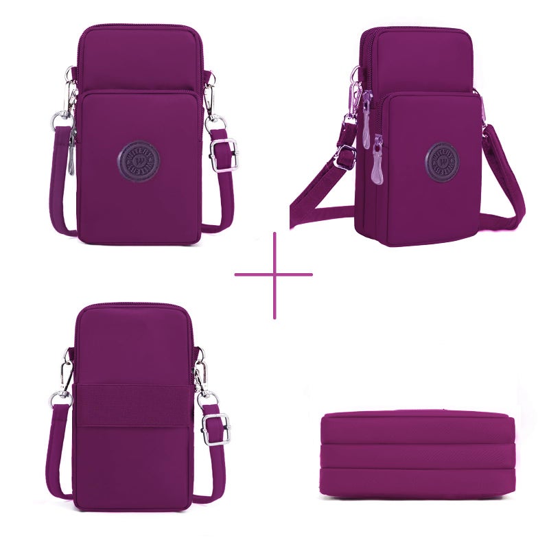 WITERY Small Crossbody Bags for Women - Waterproof Crossboby Purses Mini Shoulder Bag with Adjustable Strap, Nylon Arm Bag Cell Phone Purse Pouch for Travel - Image 3